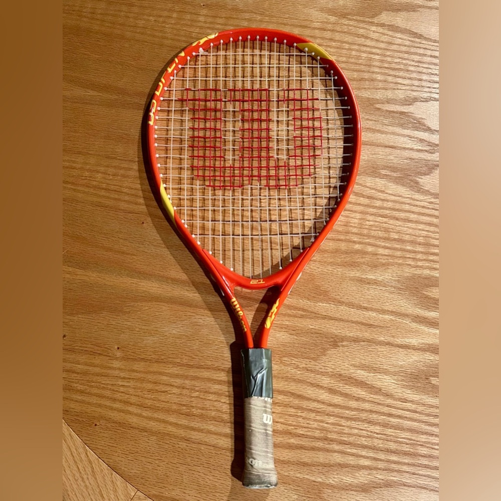 Wilson Vibrant Orange and Yellow Junior Tennis Racket